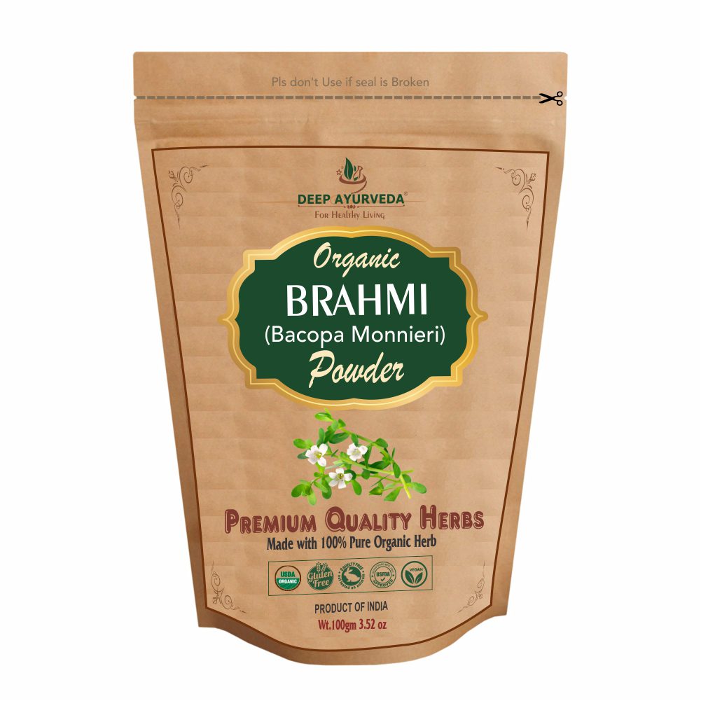 Organic Brahmi Powder (Bacopa Monnieri) | 100 gm - Deep Ayurveda