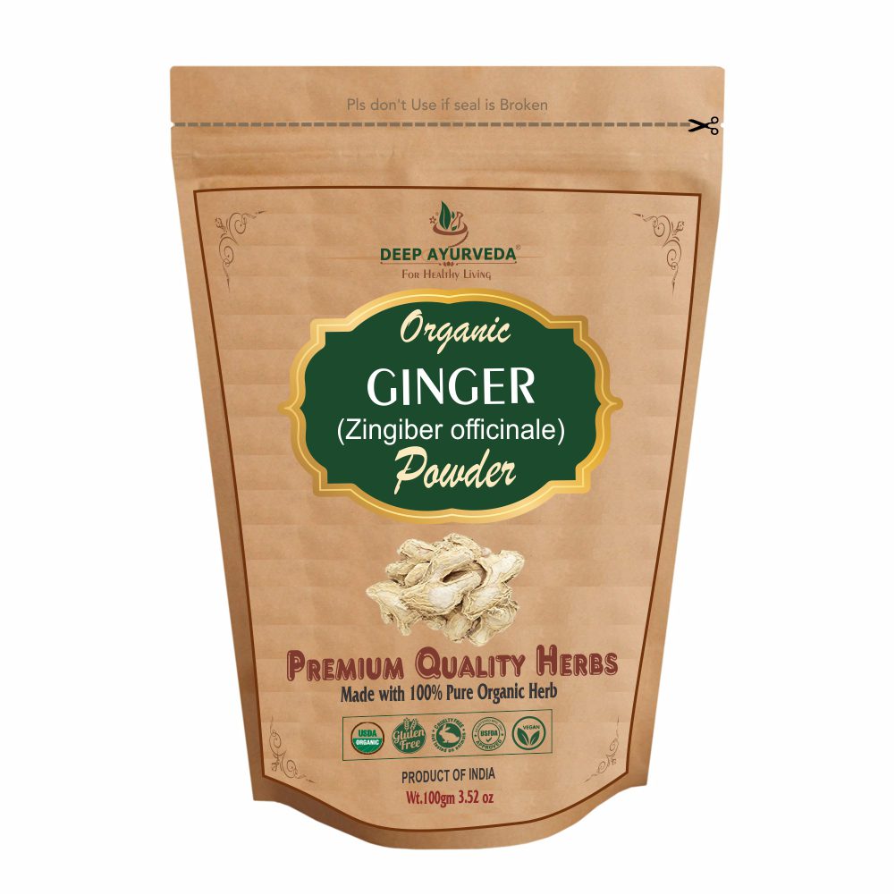 Organic Ginger Powder (Zingiber officinale) | 100 gm - Deep Ayurveda