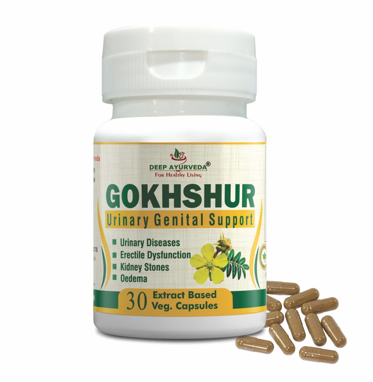 Gokhshur| 30 Vegan Capsule - Deep Ayurveda