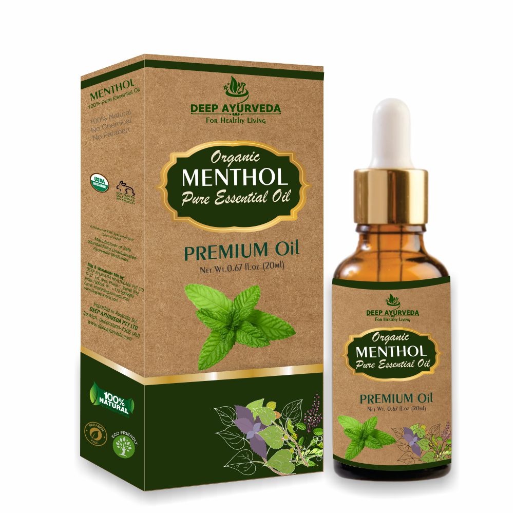 Menthol Pure Essential Oil (Mentha Arvensis) | 20 ml - Deep Ayurveda