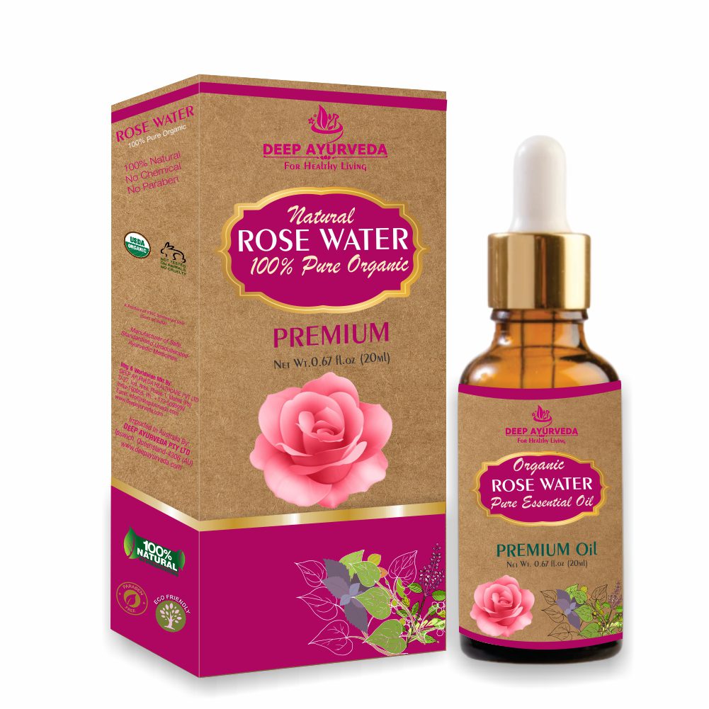Organic Rose Water (Rosa damascena) | 20 ml - Deep Ayurveda