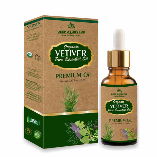 Vetiver Pure Essential Oil (Vetiveria zizanoides) | 20 ml - Deep Ayurveda