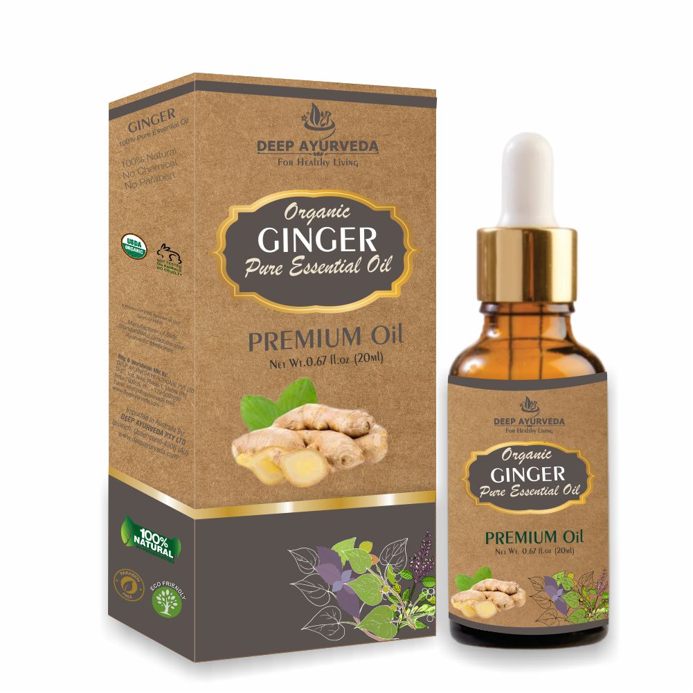 Ginger Pure Essential Oil (Zingiber Officinale) | 20 ml - Deep Ayurveda